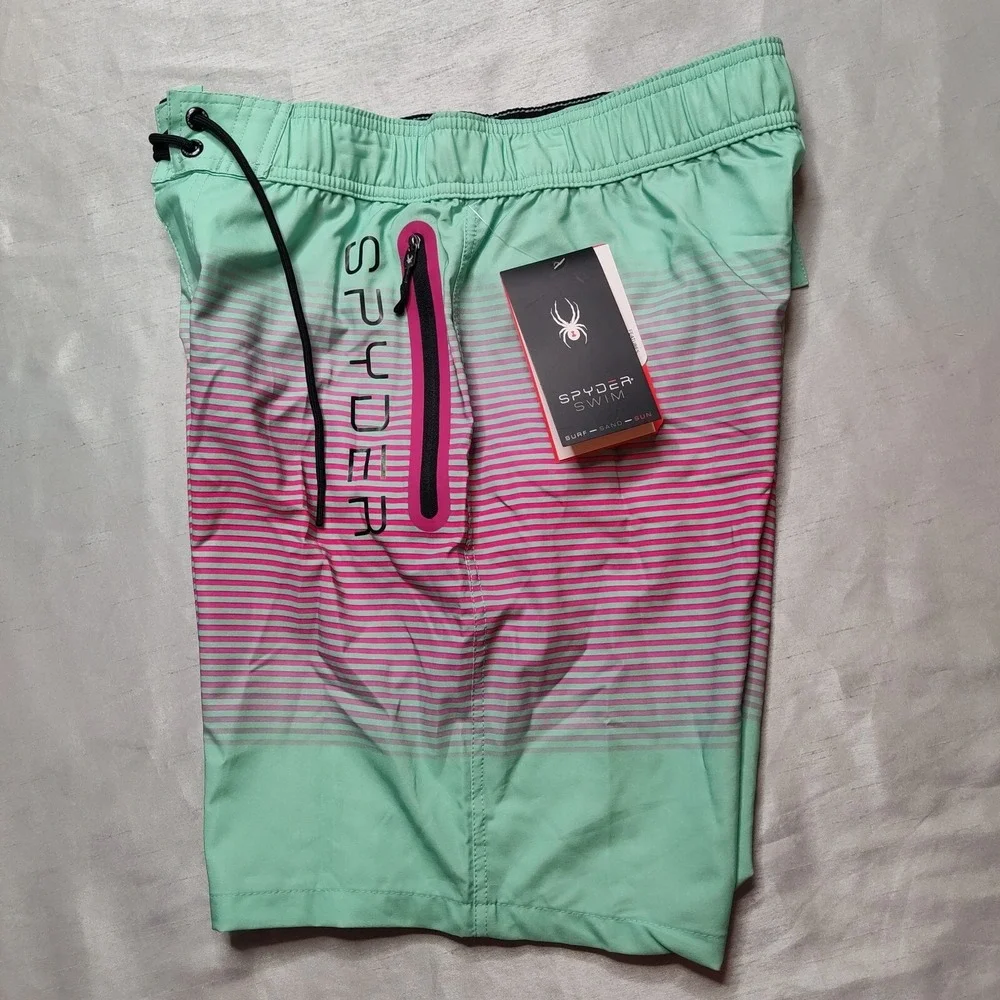 SPYDER SWIM Men Size Small Double Ombre Stripe 9